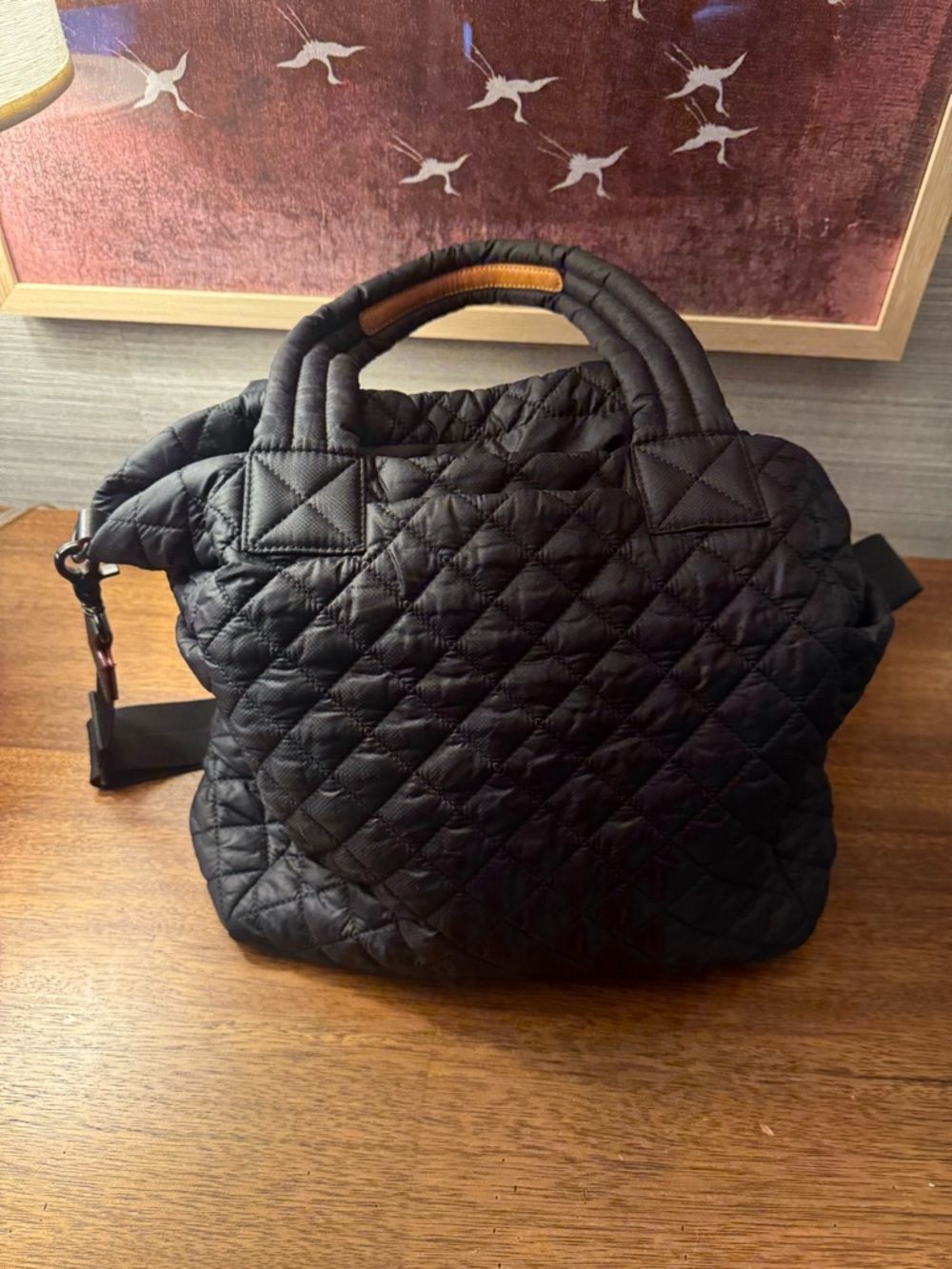 MZ Wallace Black Quilted Tote Shoulder Bag